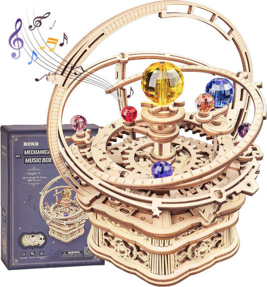 ROKR Starry Night Music Box Kit-Wooden Puzzles Science Gifts