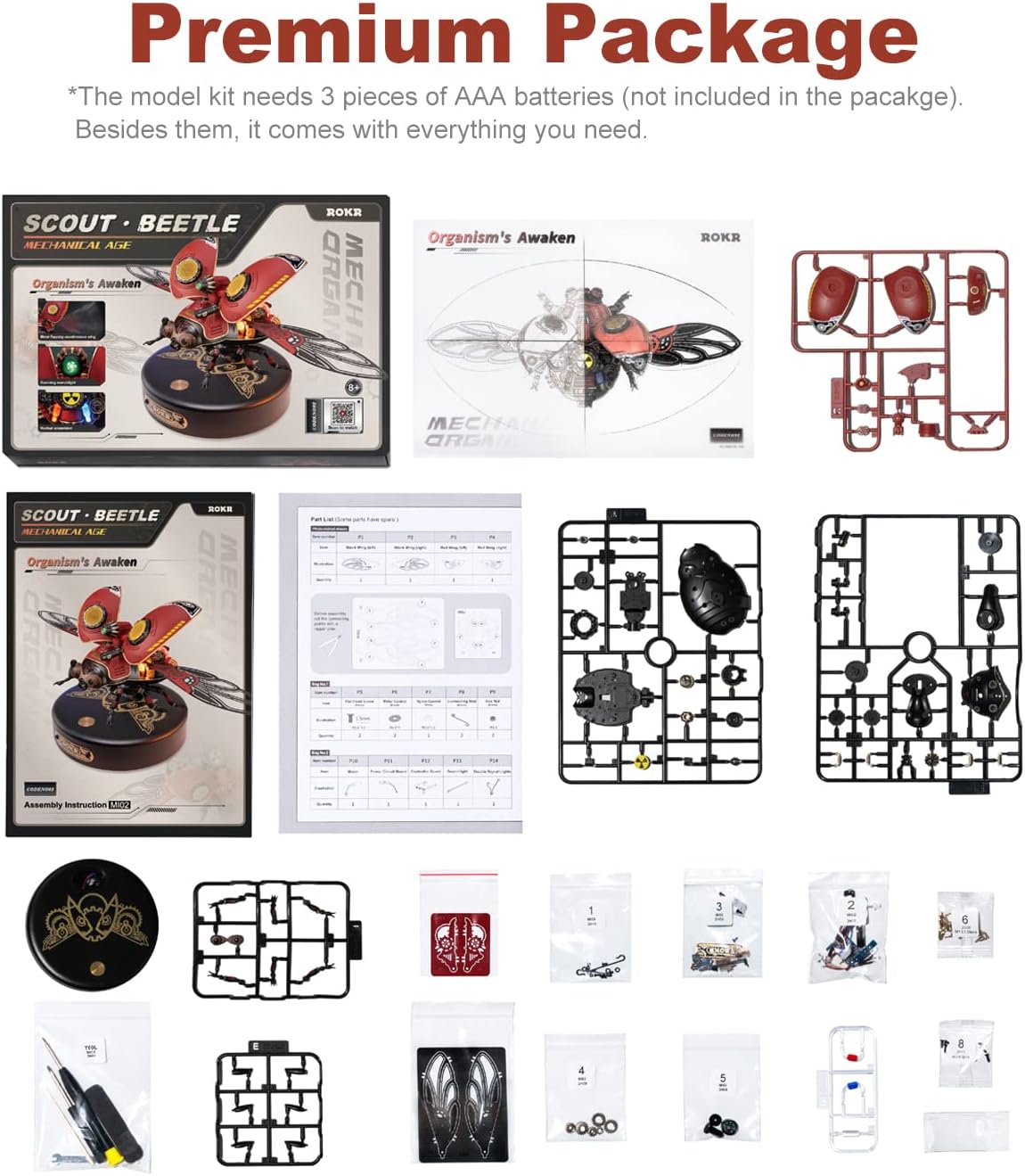 ROKR 3D Metal Model Kits for Adults Scout Beetle - 147PCS