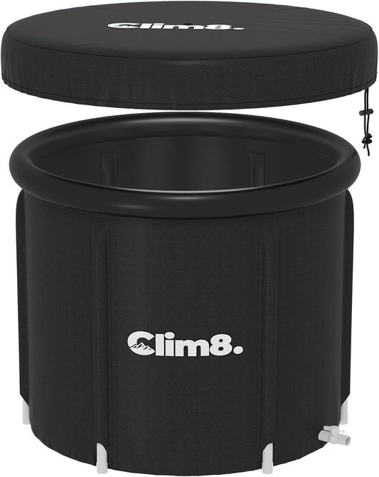 Clim8 Ice Bath Tub for Athletes: 116 Gallons Cold Plunge Pool Outdoor with Lid