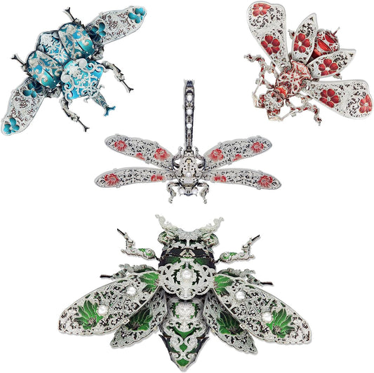 Piececool Metal Earth 4pcs/Lots Insect Themed Animal D Model Building Kits