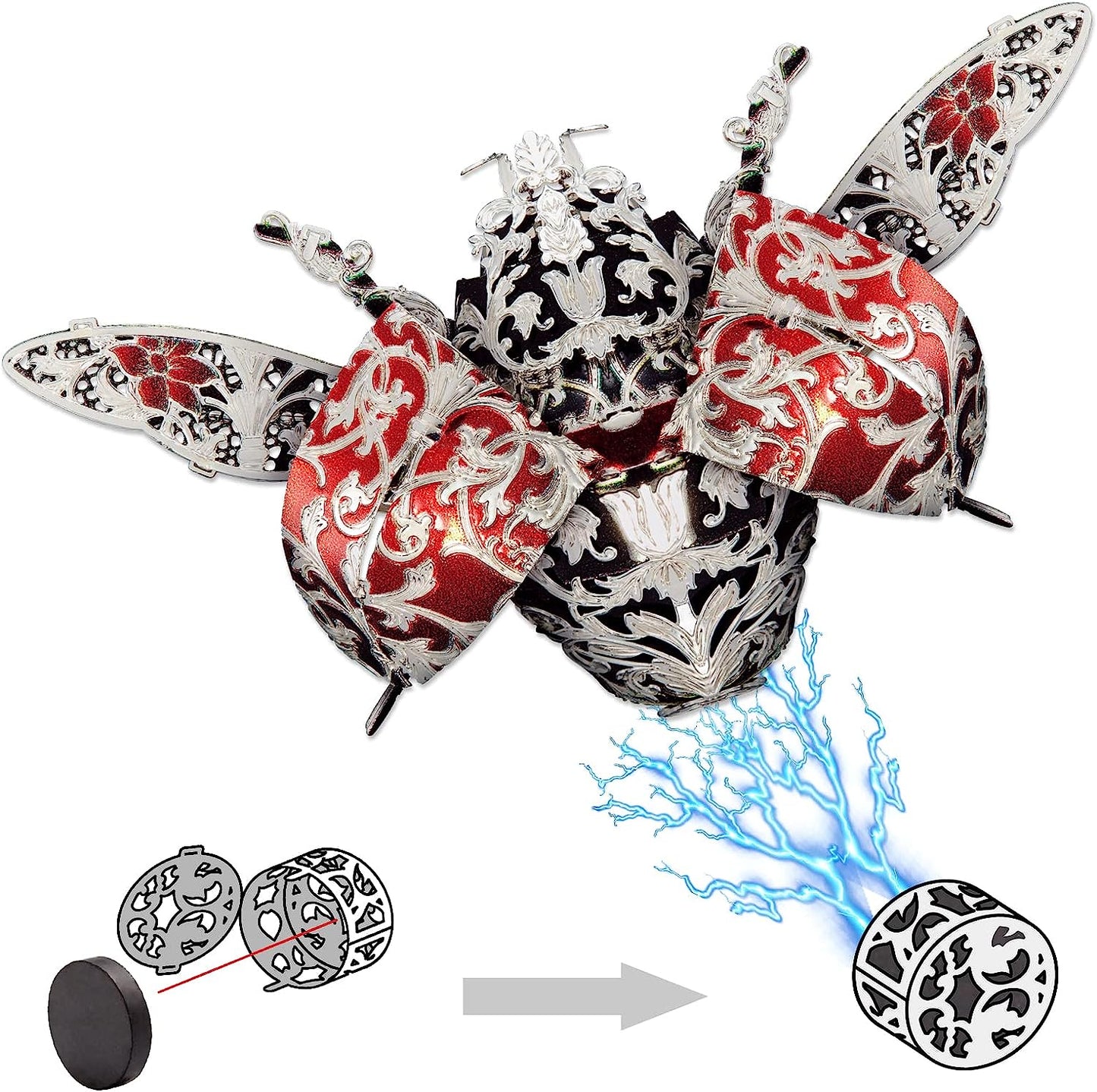 Piececool Metal Earth Ladybird Insect Themed Fashion Brooch DIY Crafts Gifts