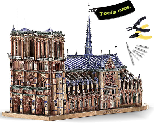 Piececool Metal Earth Notre Dame De Paris Church Model Kit