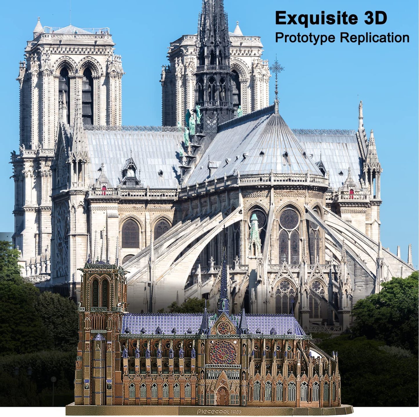 Piececool Metal Earth Notre Dame De Paris Church Model Kit