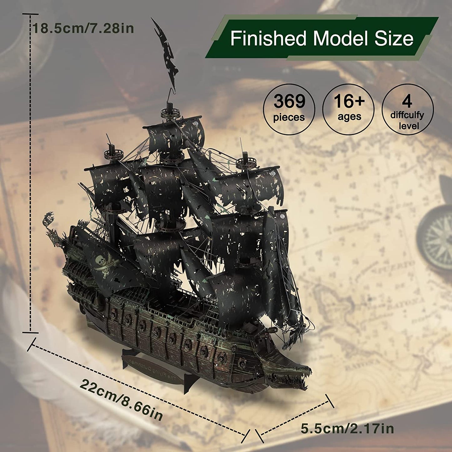 Piececool Flying Dutchman Pirate Ship Model Kits