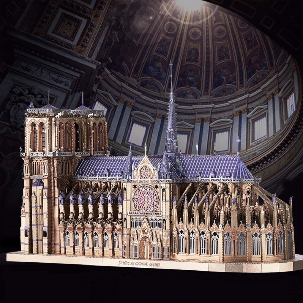Piececool Notre Dame De Paris Church 3D Metal Model Kit