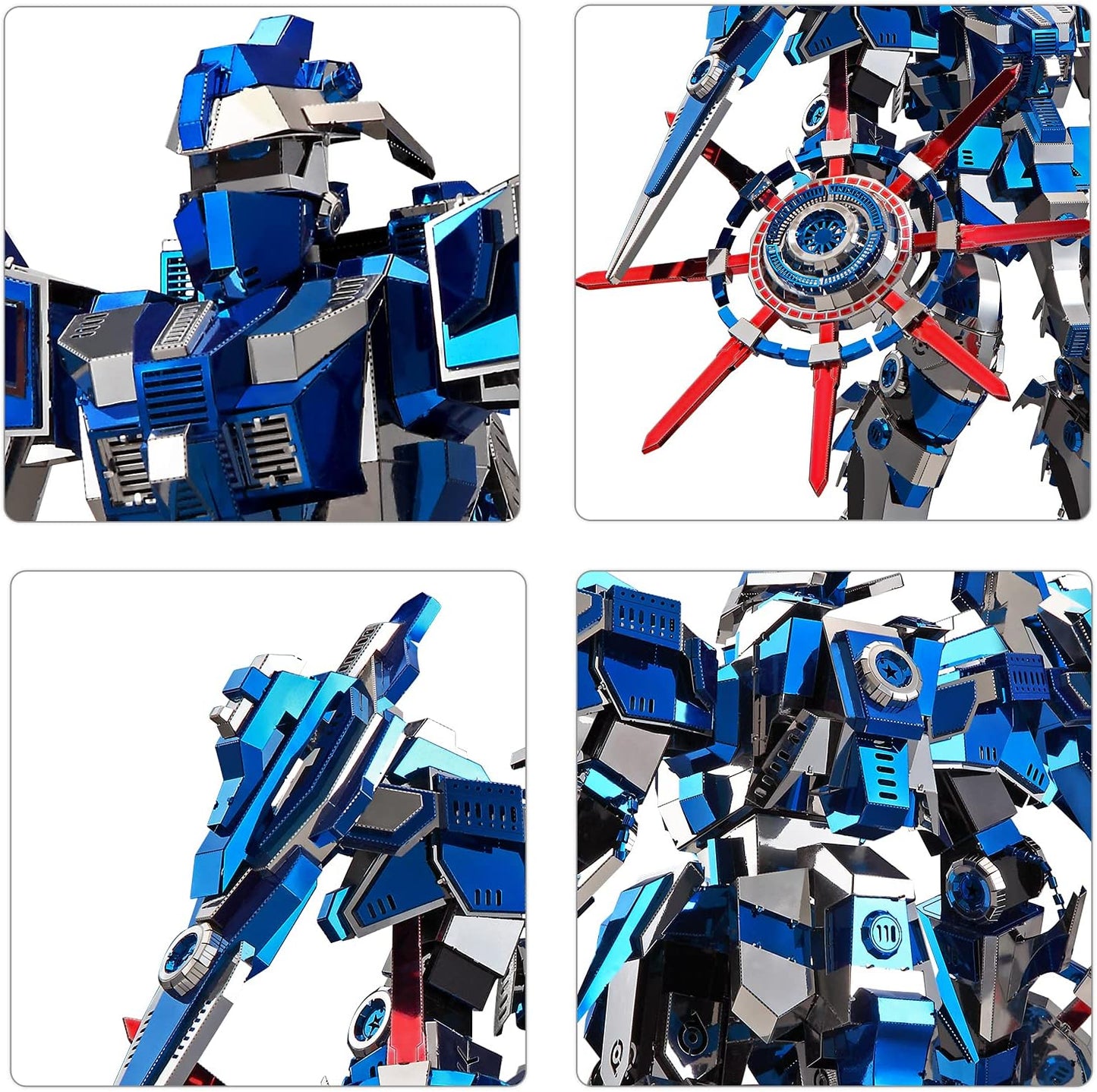 Piececool Mecha Model Kits, Magnetic Blue Armor Figure Model