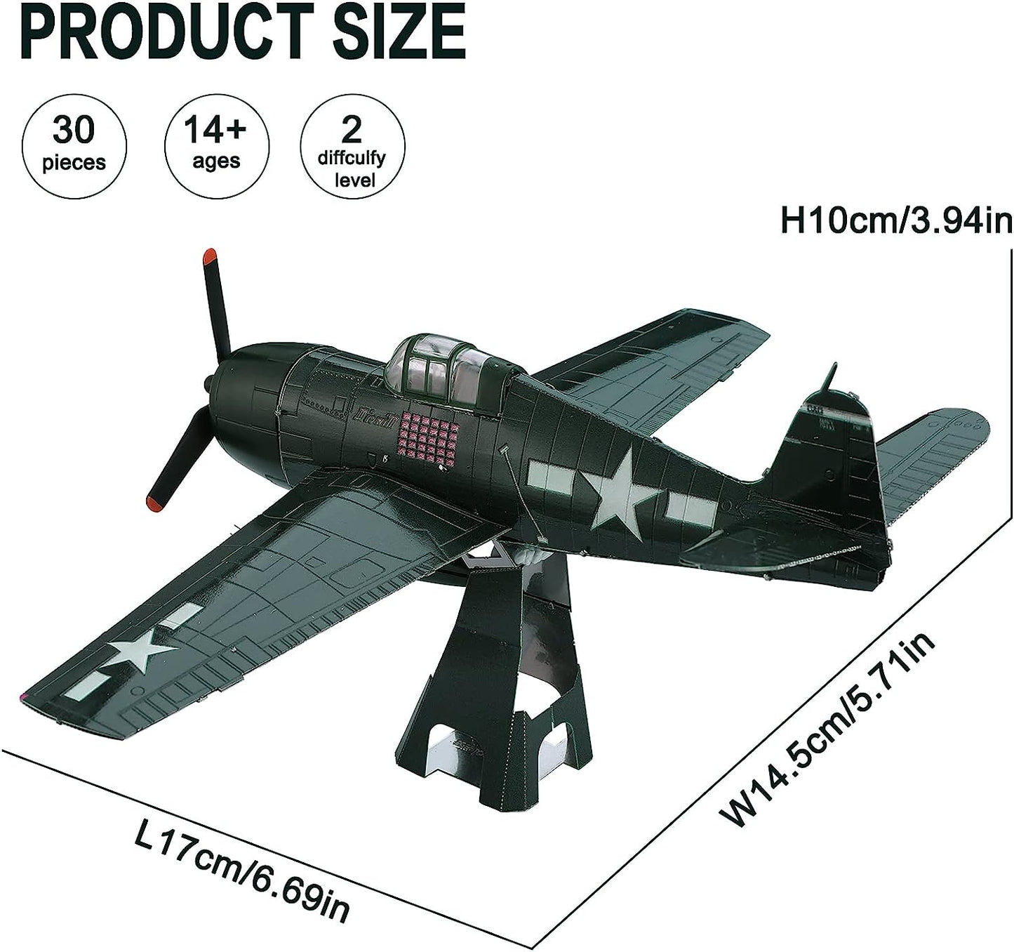 Piececool F6F Frighter Airplane Military Model Building Kits