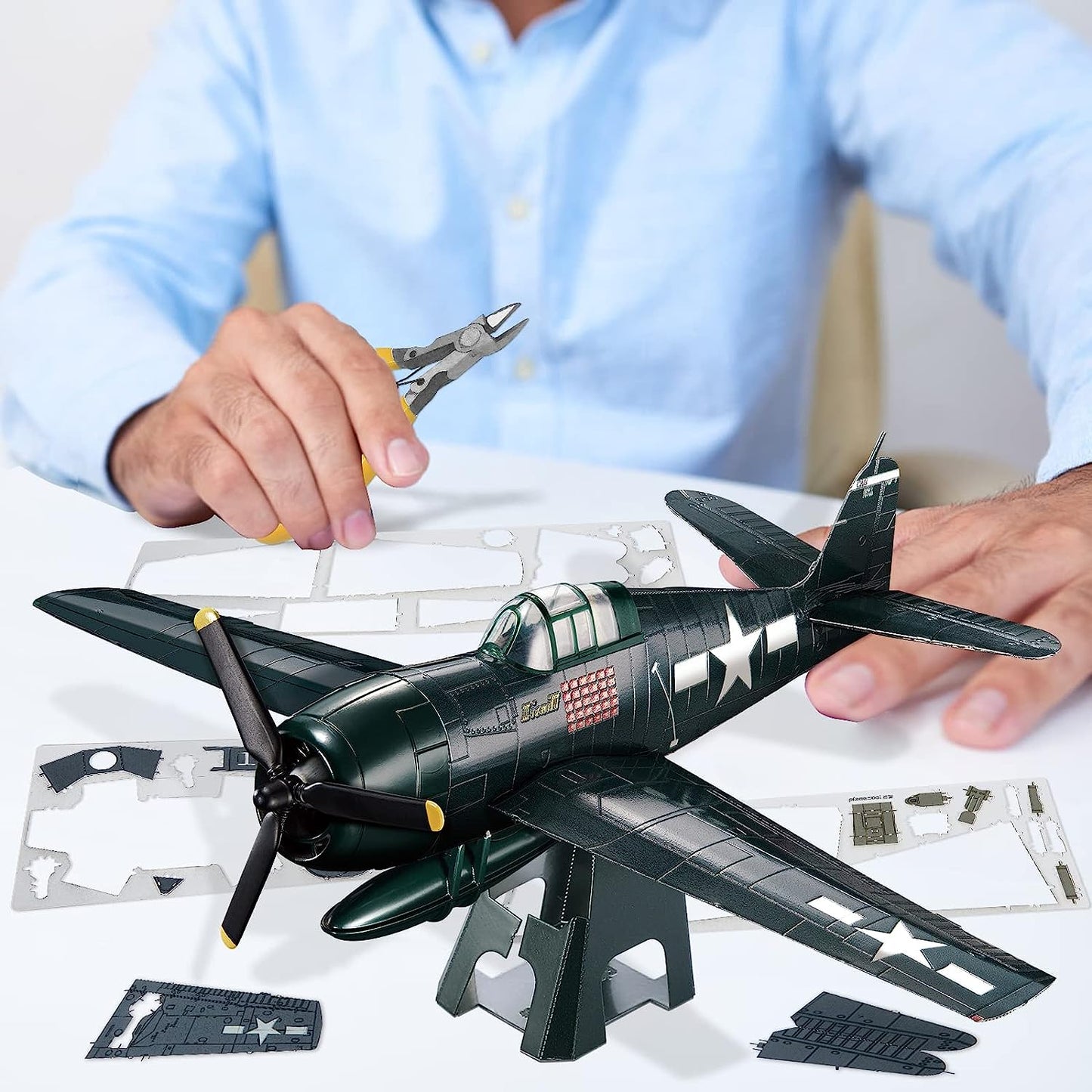 Piececool F6F Frighter Airplane Military Model Building Kits