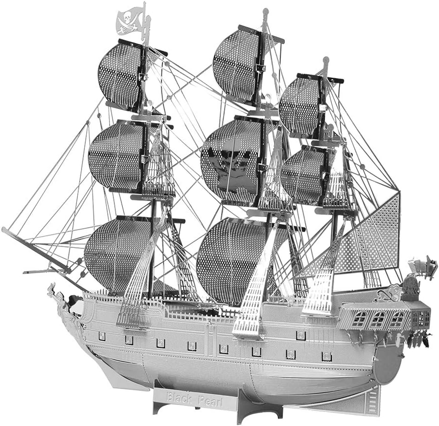 Piececool -Black Pearl Pirate Ship DIY 3D Metal Puzzles