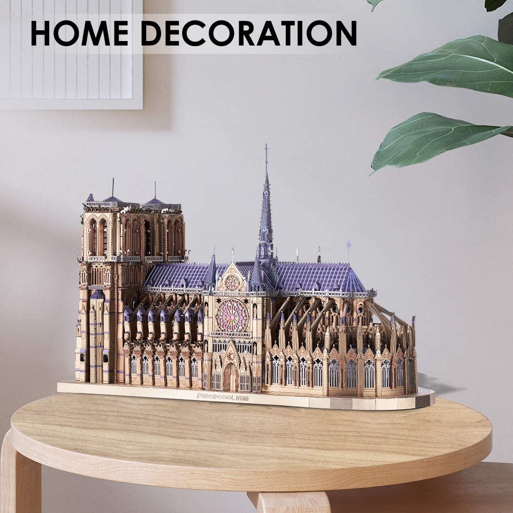 Piececool Notre Dame De Paris Church 3D Metal Model Kit