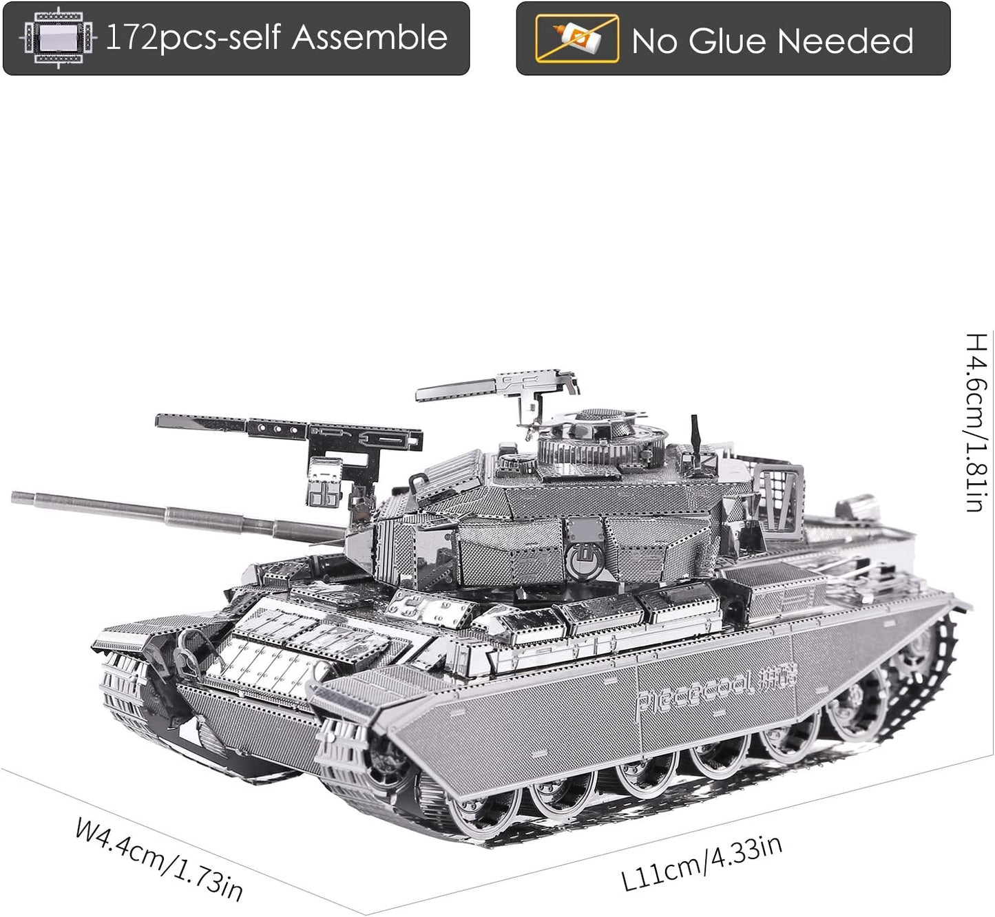 Piececool Metal Earth Centurion Afv Tank 3D Metal Model Building,172 Pcs