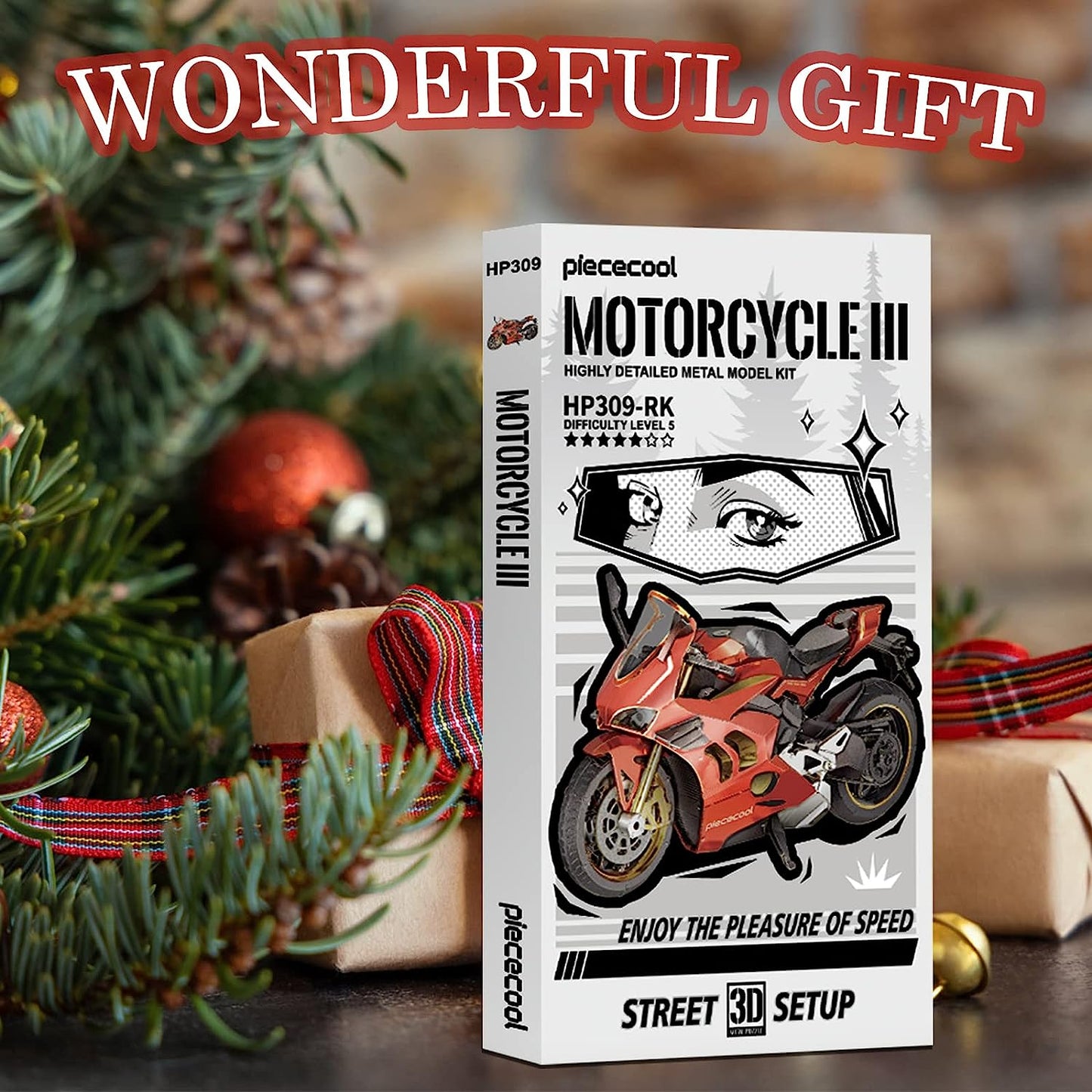 Piececool Motorcycle Model Car Kits to Build for Adults, Best Birthday Gifts