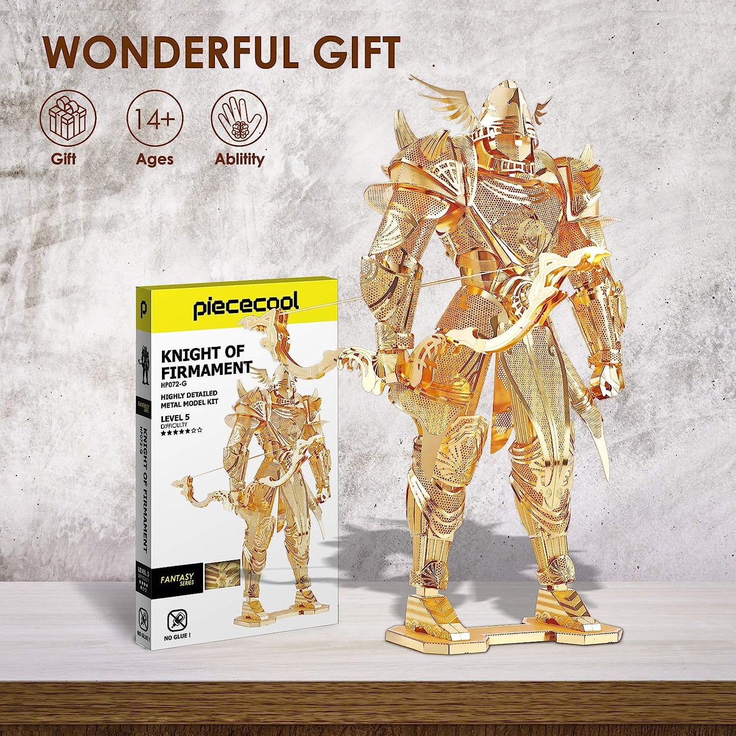 Piececool Metal Earth 3D Figure Mecha Model Kits-Knight of Firmament, 134 Pcs