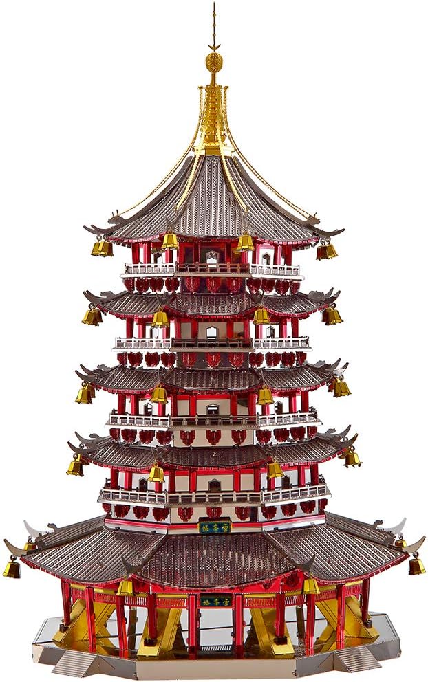 Piececool 3D Metal Puzzle for Adults, Juyuan Tower Metal Model Kits