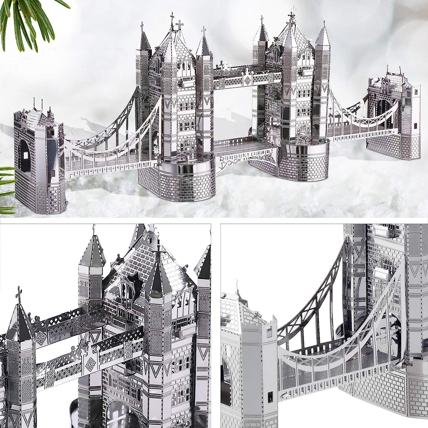 Piececool London Tower Bridge Metal Models Kit, 65pcs