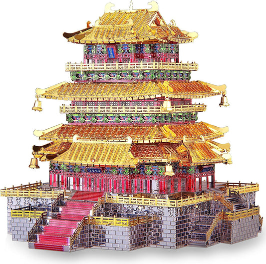 Piececool Guanque Tower-Famous Architecture Model Kits, 319 Pcs