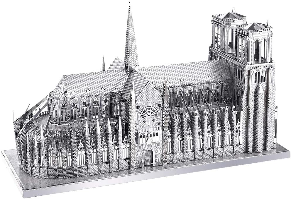 Piececool 3D Metal Puzzle for Adults, Notre Dame De Paris Church Metal Model Kit