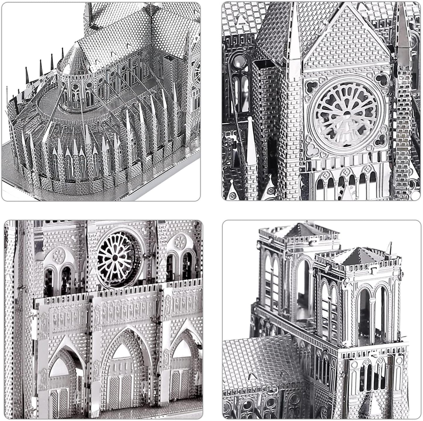 Piececool 3D Metal Puzzle for Adults, Notre Dame De Paris Church Metal Model Kit