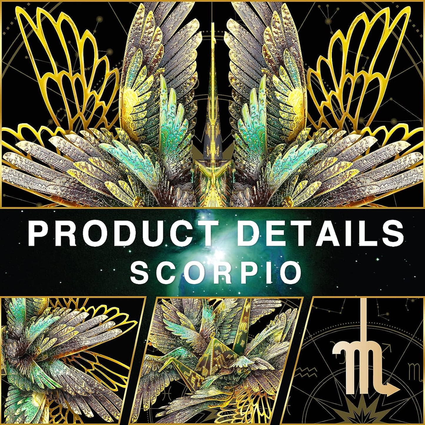 Piececool Scorpio Wish Cranes 3D Puzzles for Adults, Best Birthday Gifts, 39Pcs