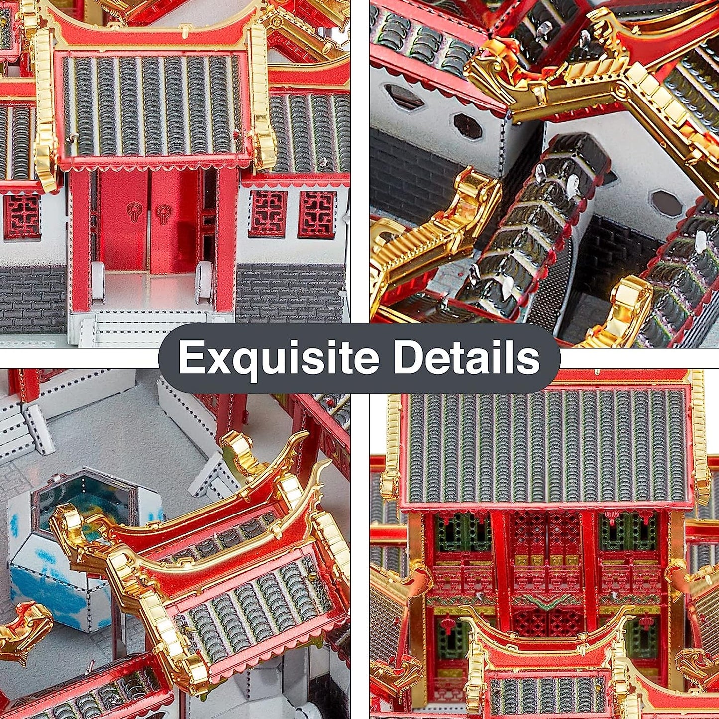 Piececool Beijing Siheyuan Courtyards House Model, 203 Pcs