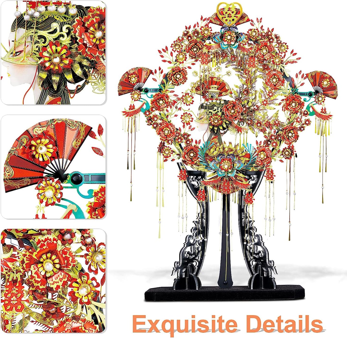 Piececool Wedding Fan- Chinese Ancient Wedding Accessories, 510pcs