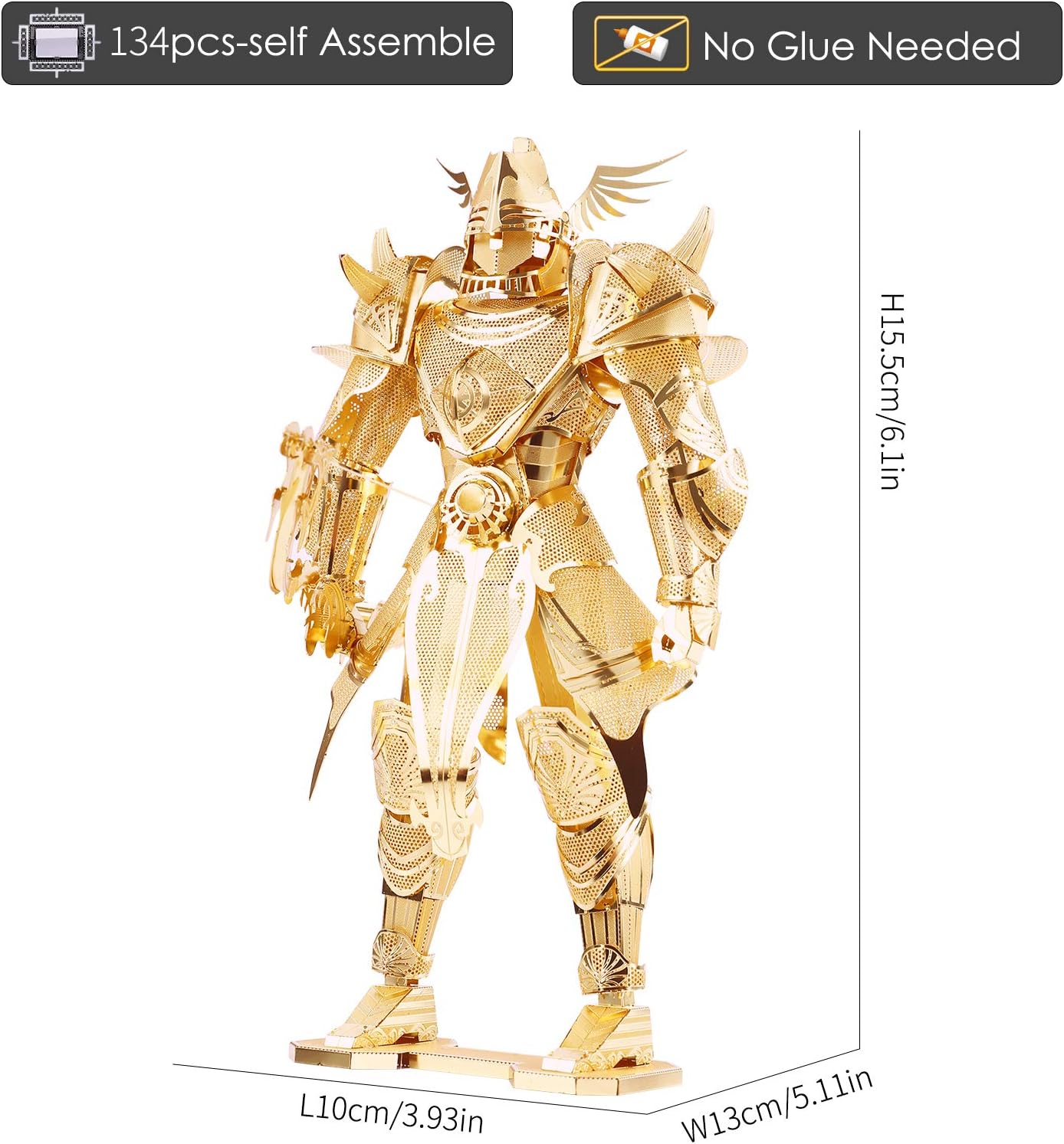 Piececool Metal Earth 3D Figure Mecha Model Kits-Knight of Firmament, 134 Pcs