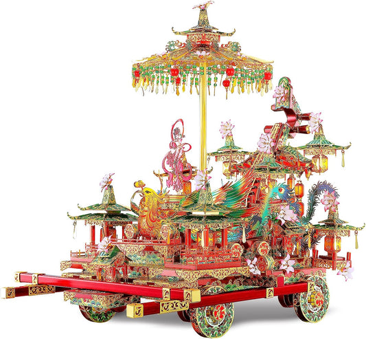 Piececool Music Box Phoenix Festoon Vehicle Model Kit, 641 Pcs