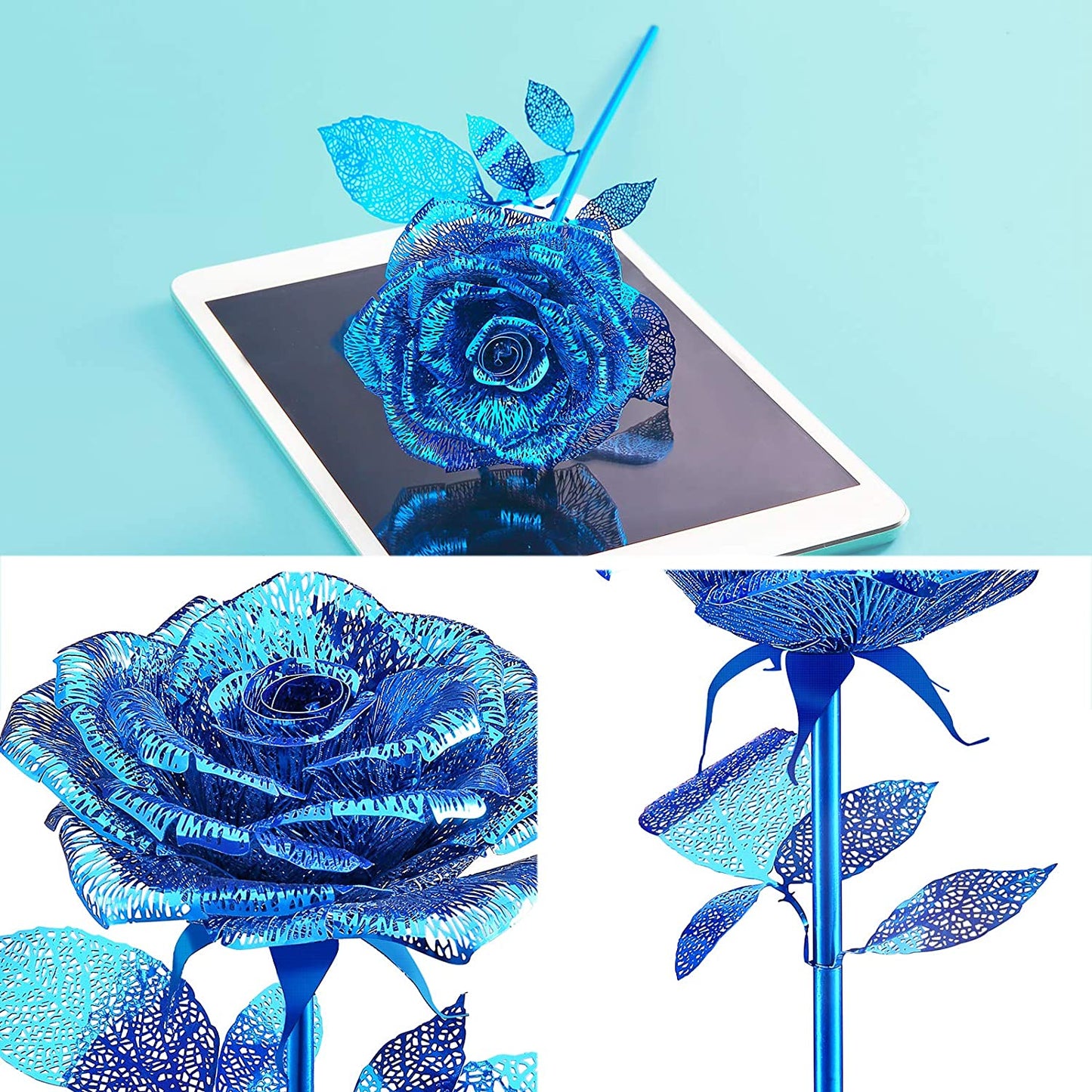 Piececool 3D Metal Puzzles Rose Flower Model Kits Manufacturer Direct
