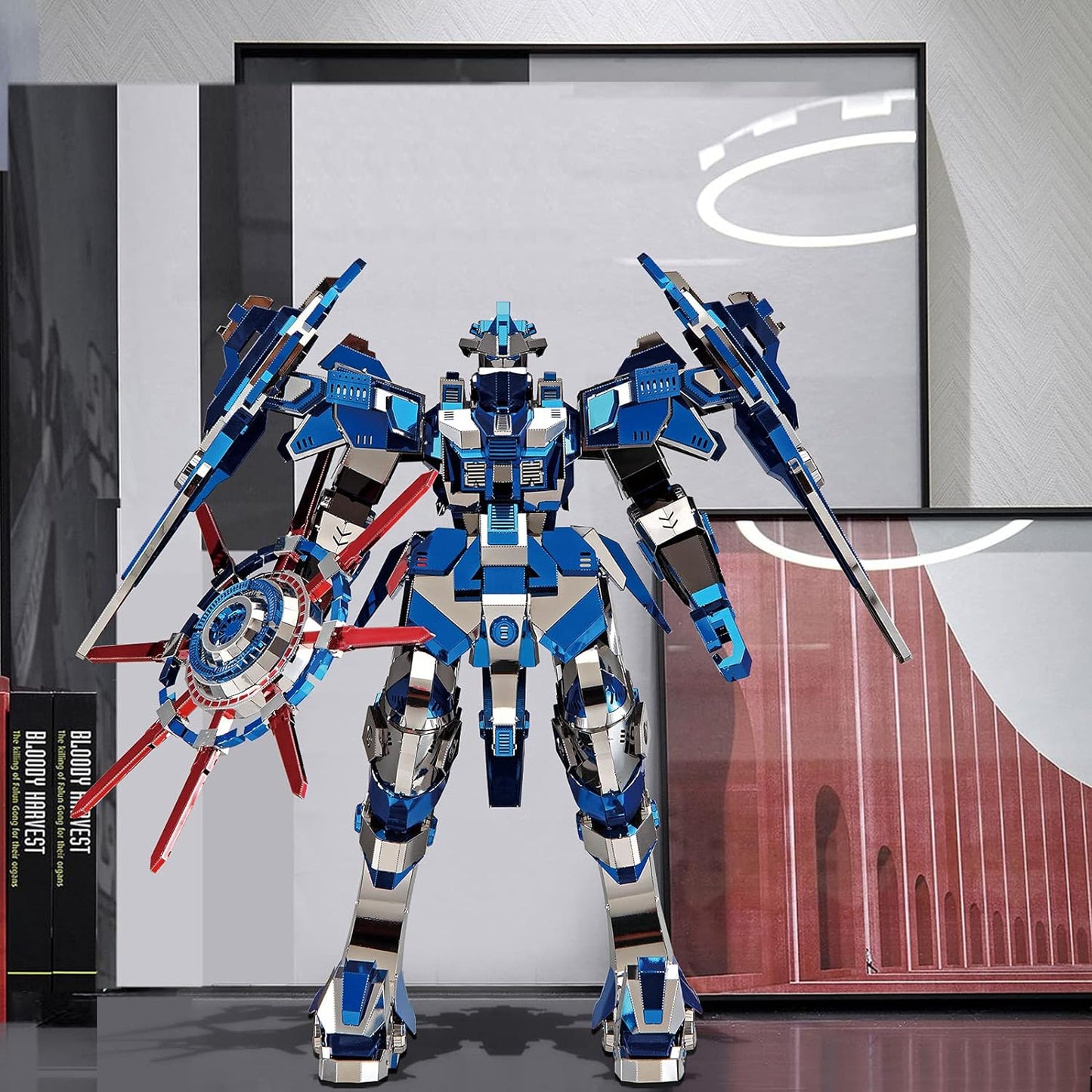 Piececool Mecha Model Kits, Magnetic Blue Armor Figure Model