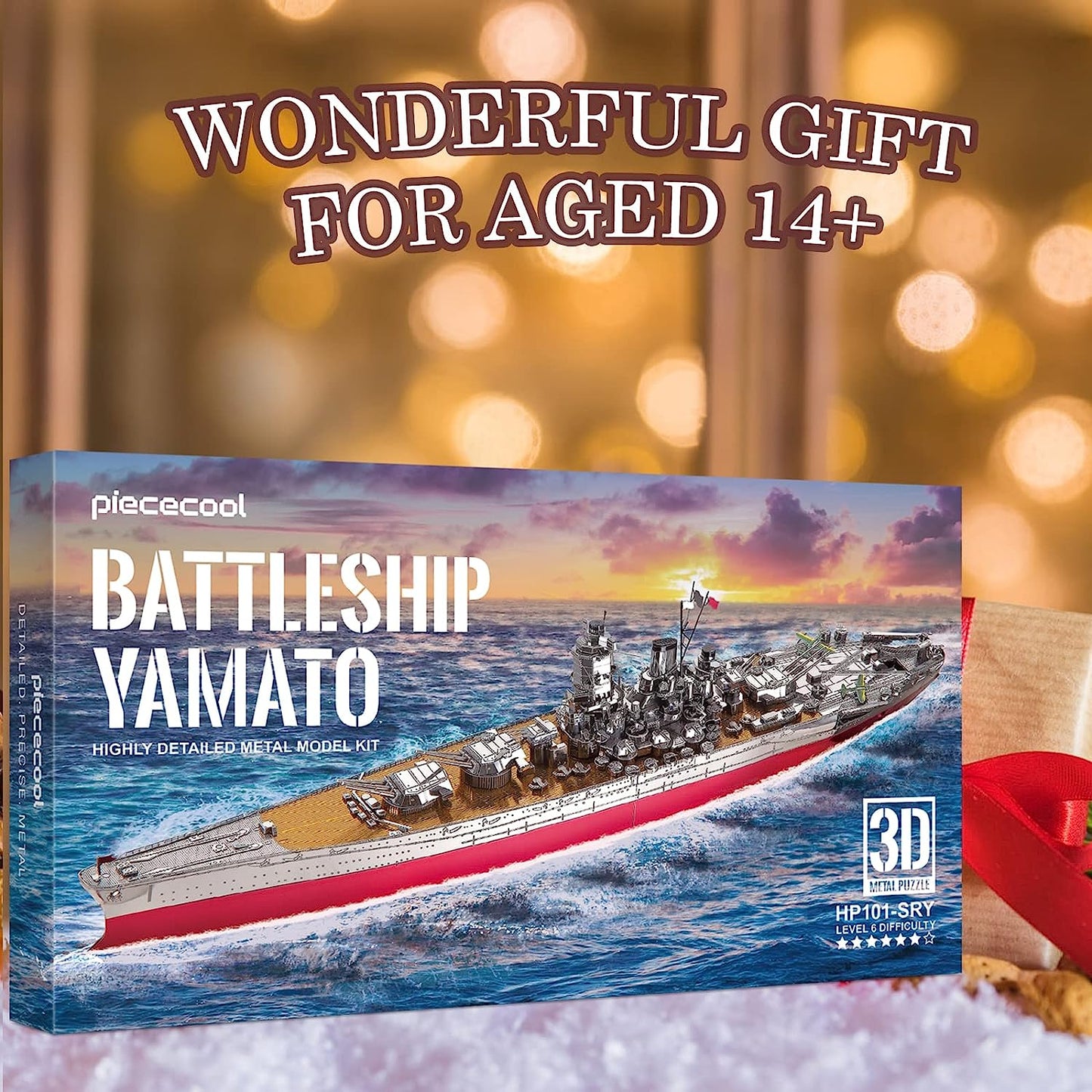 Piececool Yamato Battleship Metal Model Building Kit for Adults 245 Pcs