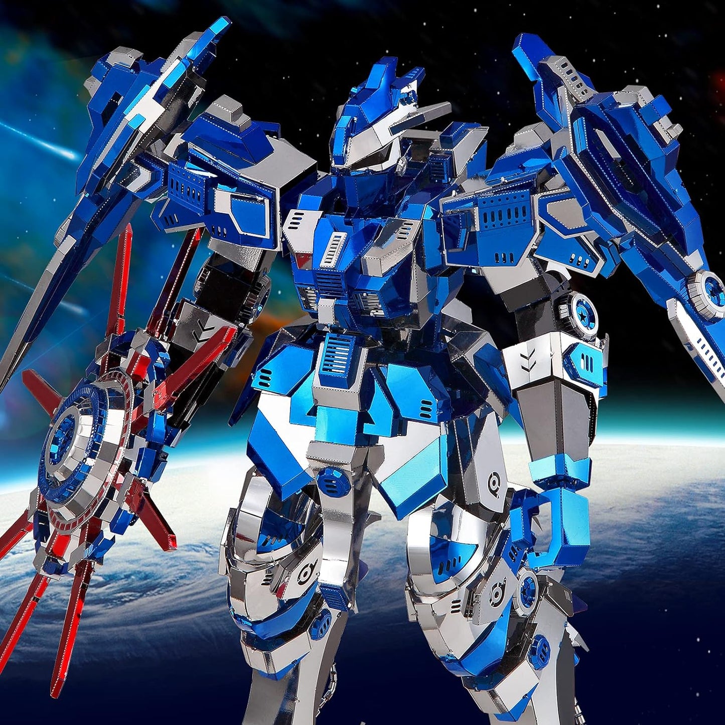 Piececool Mecha Model Kits, Magnetic Blue Armor Figure Model