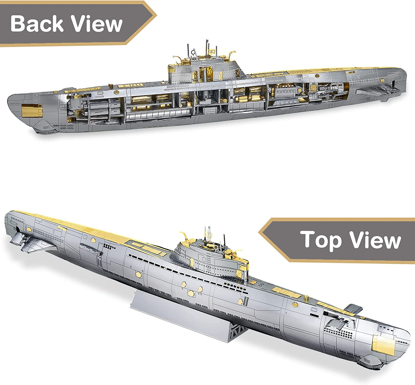 Piececool Military Submarine Metal Model Building Kits for Stress Relax