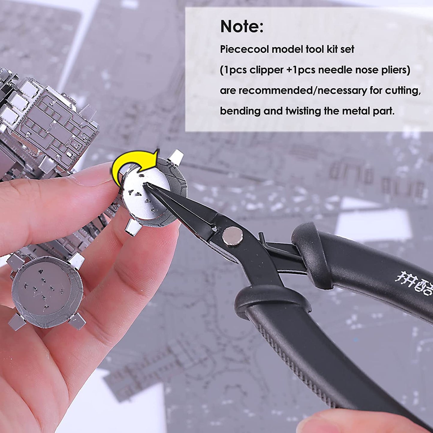 Piececool 2pcs Assembly Tool 3d Metal Model Kits Tools Set For Assembling  Clippe