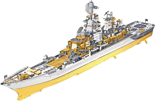 Piececool Metal Earth Russian Battlecruiser Pyotr Velikiy Battleship Model Building, 270pc