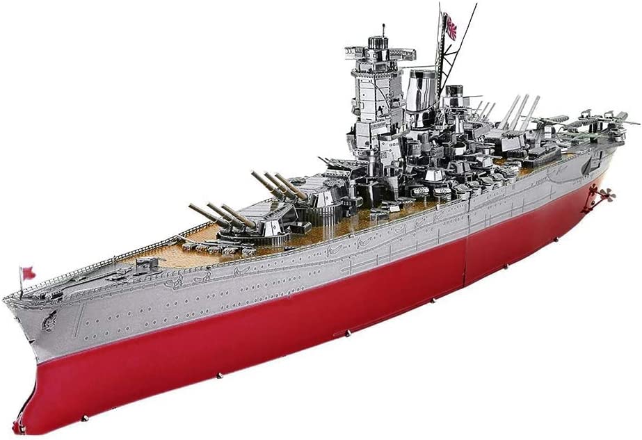 Piececool Yamato Battleship Metal Model Building Kit for Adults 245 Pcs